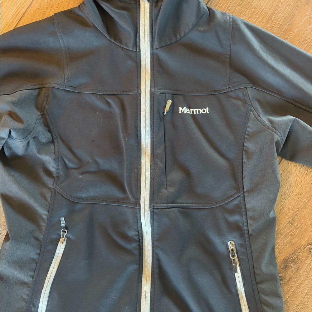 Black Softshell Wind-Stopper Jacket By Marmot - image 2